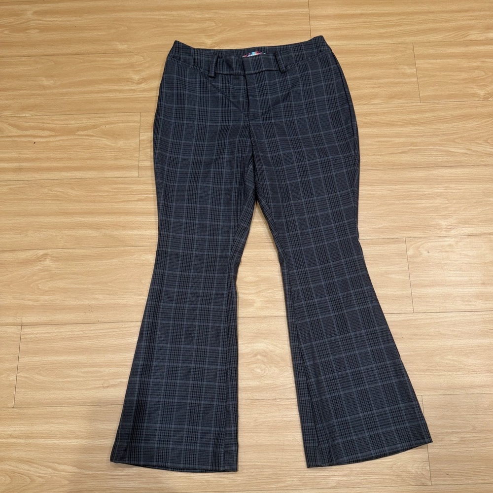 Urban Outfitters Gray Plaid Flare Pants NWOT